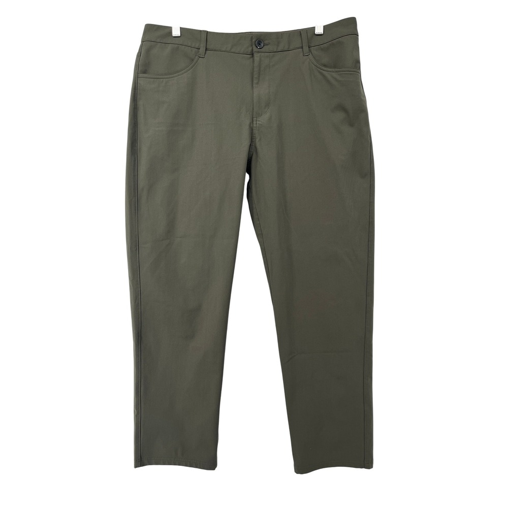 VUORI Mens Meta Pant V430‎ Performance Stretch Slim Fit 5-Pockets Green 36x27